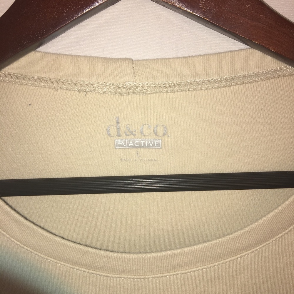 D & Co Active Sweatshirt Top Women Size L Tan - Picture 4 of 5